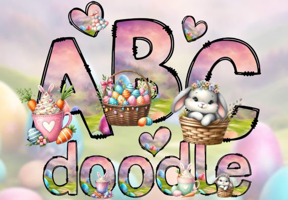 Download Doodle Letters PNG Easter Sublimation - Easter sublimation Collection