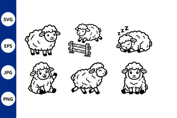 Download Cute Sheep Clipart Collection for Kids - Premium Bundle