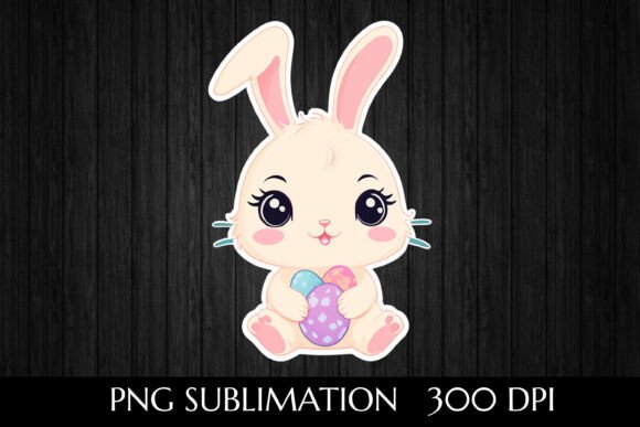 Download Cartoon Easter Bunny with Eggs - Premium Resources