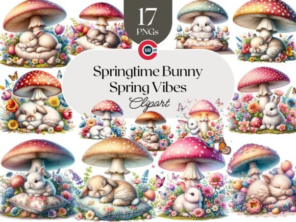 Download Springtime Bunny Graphics Magical Spring - Springtime bunny graphics Collection