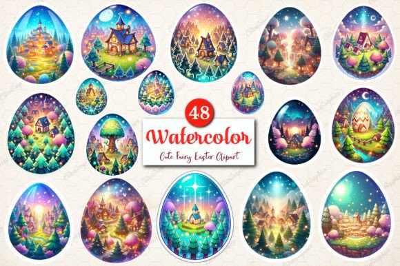 Download Watercolor Cute Fairy Easter Clipart - Fairy easter Collection