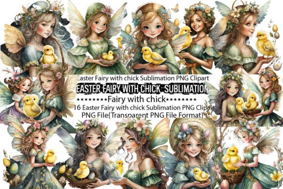 Download Easter Fairy with Chick Sublimation - Premium Resources